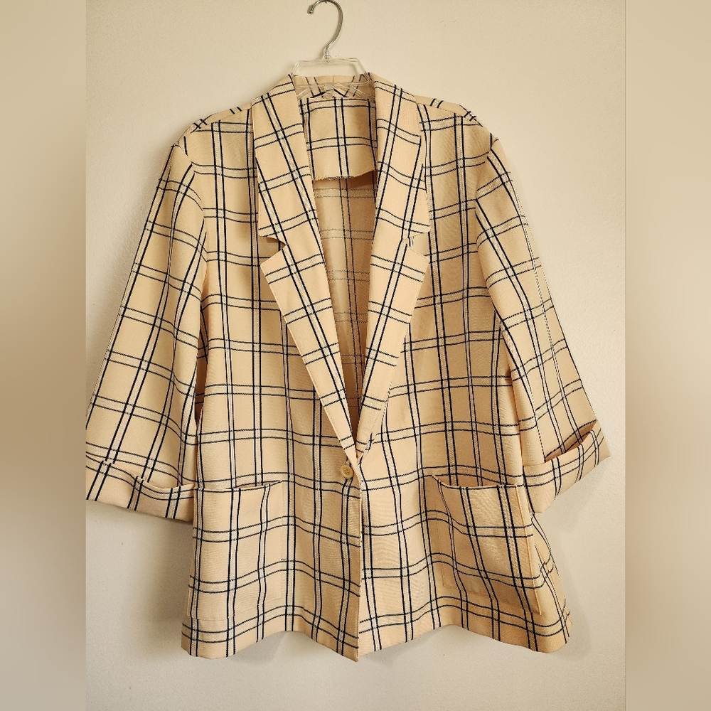 Plaid Blazer Jacket